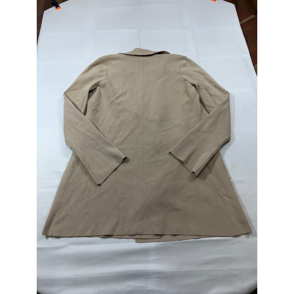 MM.LaFleur Merritt Jardigan Sand Beige Ribbed Knit Open Front Blazer Jacket L - Picture 10 of 13